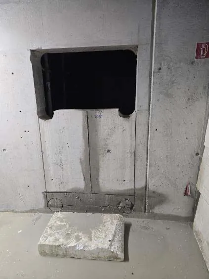 Rezanie betónovej steny diamantovou pílou — ukážka z realizácie